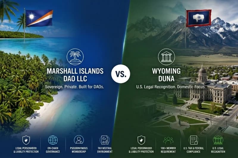 Marshall Islands DAO LLC vs. Wyoming DUNA: Complete Comparison