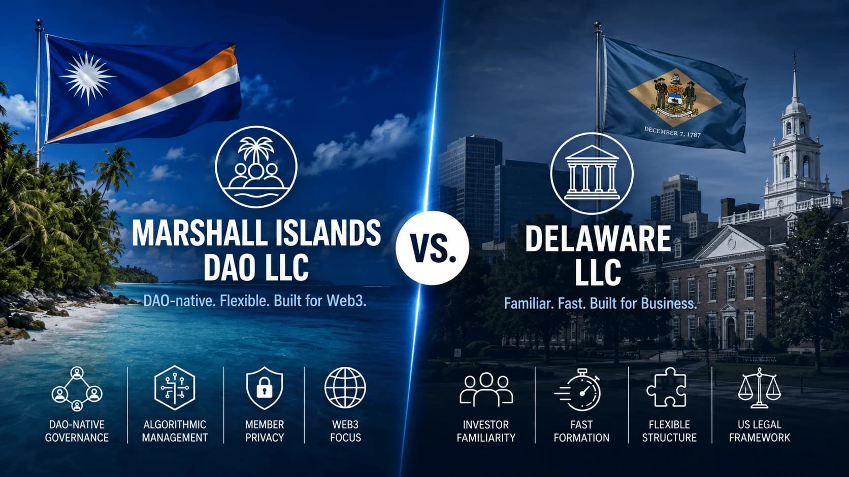 Marshall Islands DAO LLC vs. Delaware LLC: Complete Comparison