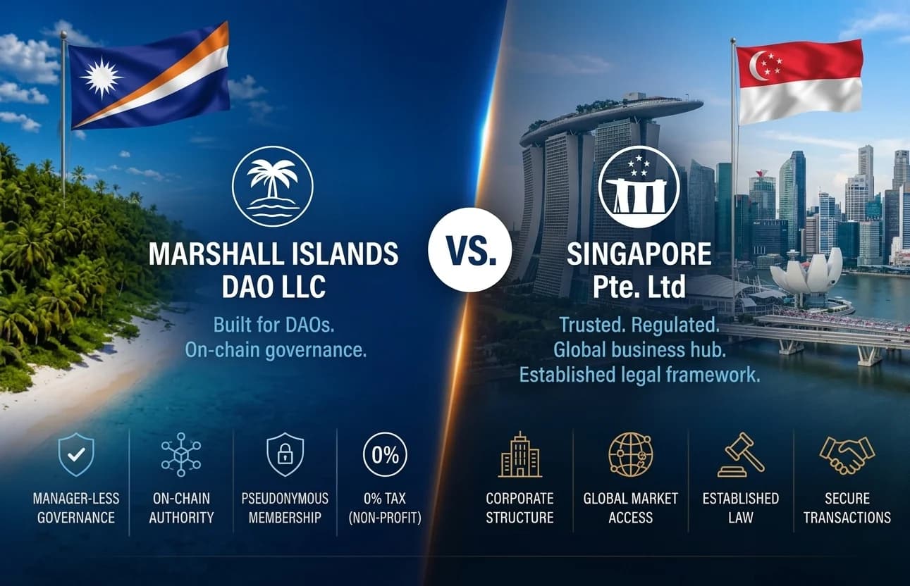 Marshall Islands DAO LLC vs. Singapore Pte. Ltd.: Key Differences