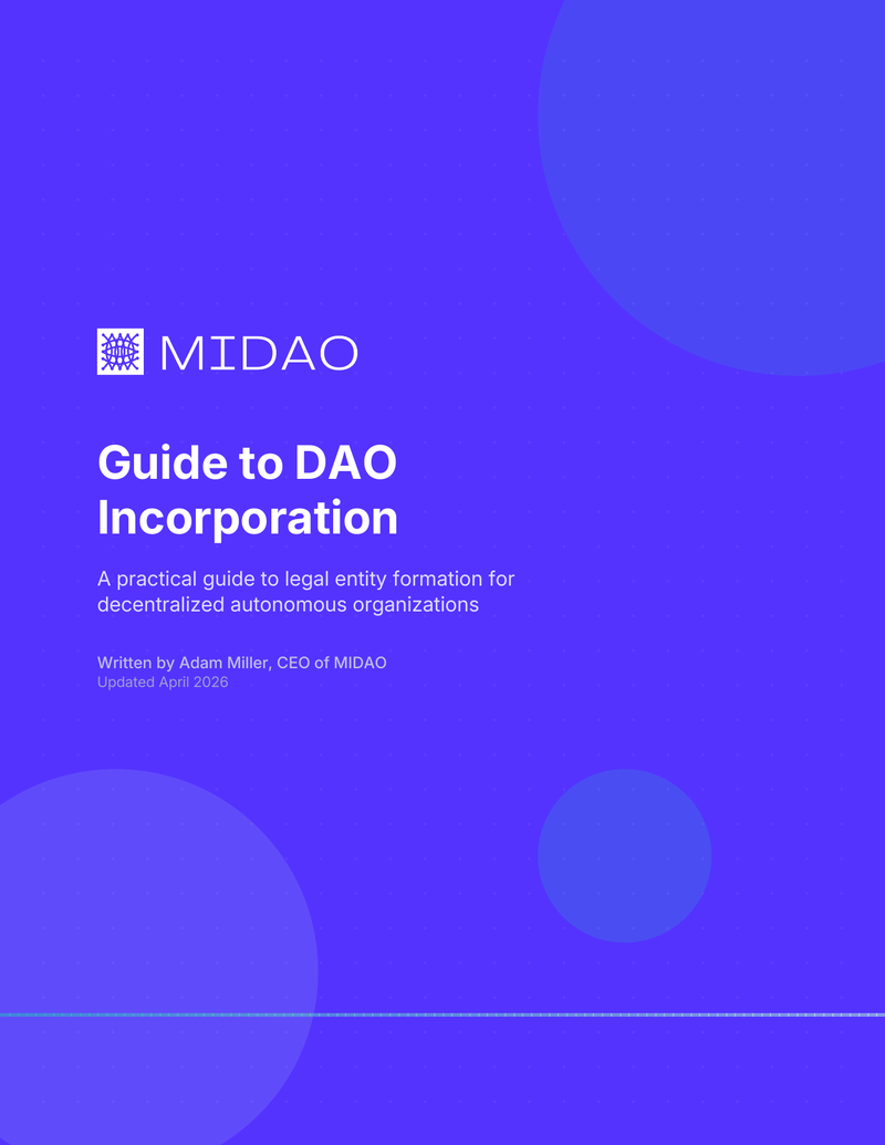 MIDAO DAO Incorporation guide cover